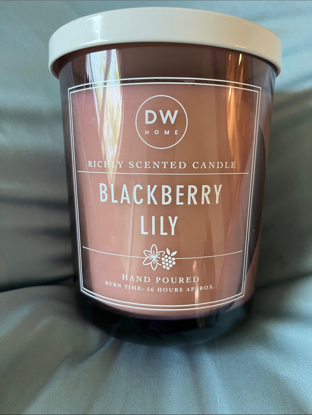 DW Home Blackberry Lily Candle - Dusty Rose and White